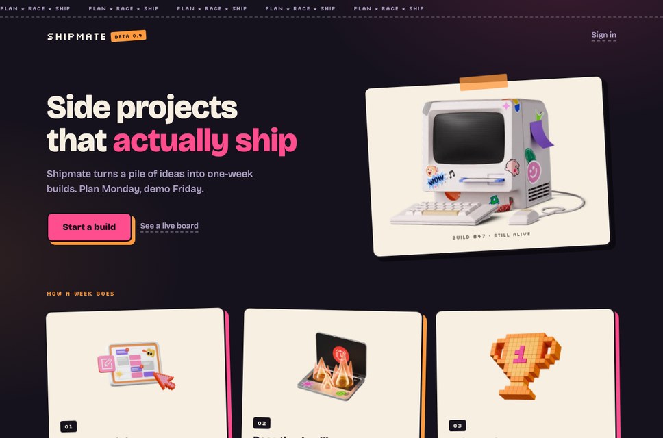 Retro arcade product page demo with 3D Stickle illustrations from Icons8 MCP