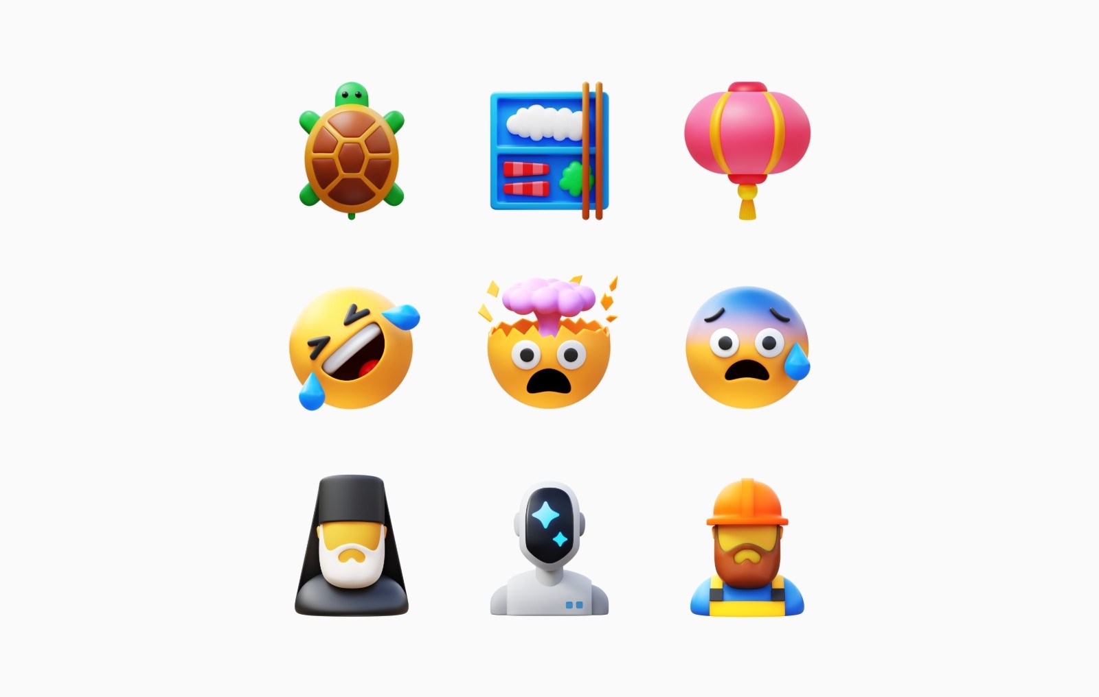 Fluent icon style showcase