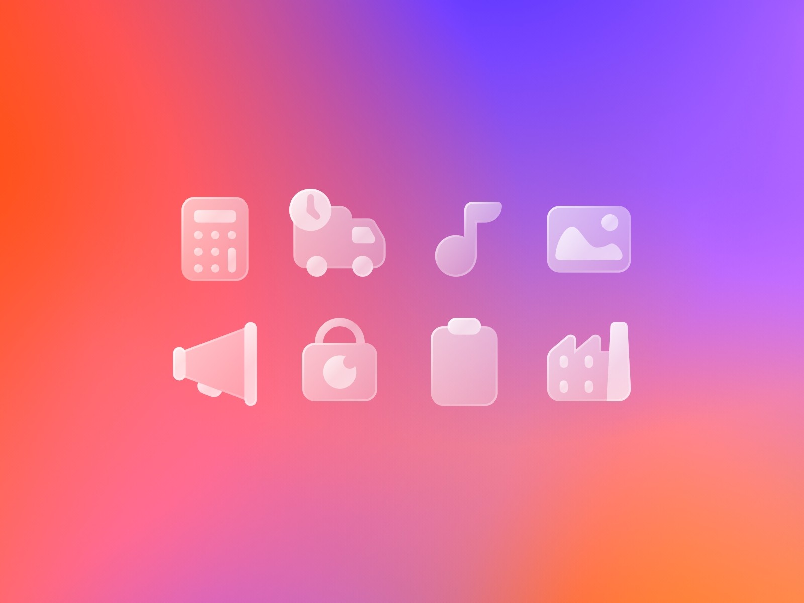 Liquid Glass icon style showcase
